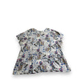 Scrubstar Winter Wonderland Critters Scrub Top Cotton Short Sleeve Women's 3X