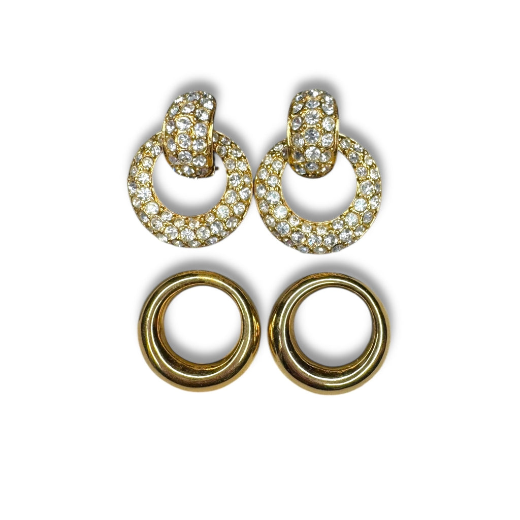 Nolan Miller Convertible Gold Tone Clip-On Earrings Set
