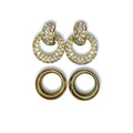 Nolan Miller Convertible Gold Tone Clip-On Earrings Set