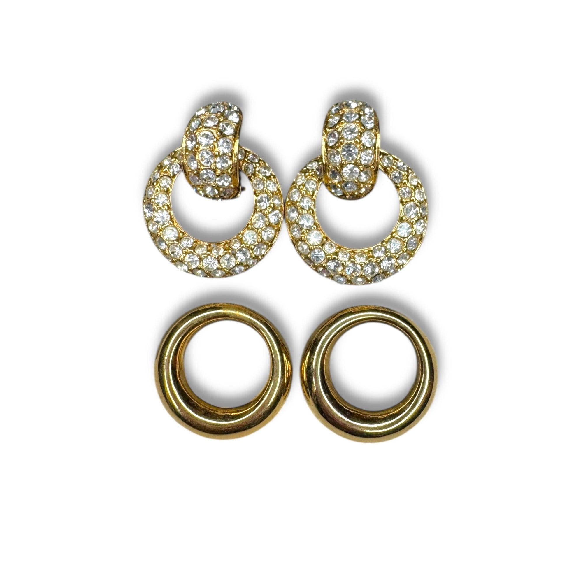 Nolan Miller Convertible Gold Tone Clip-On Earrings Set