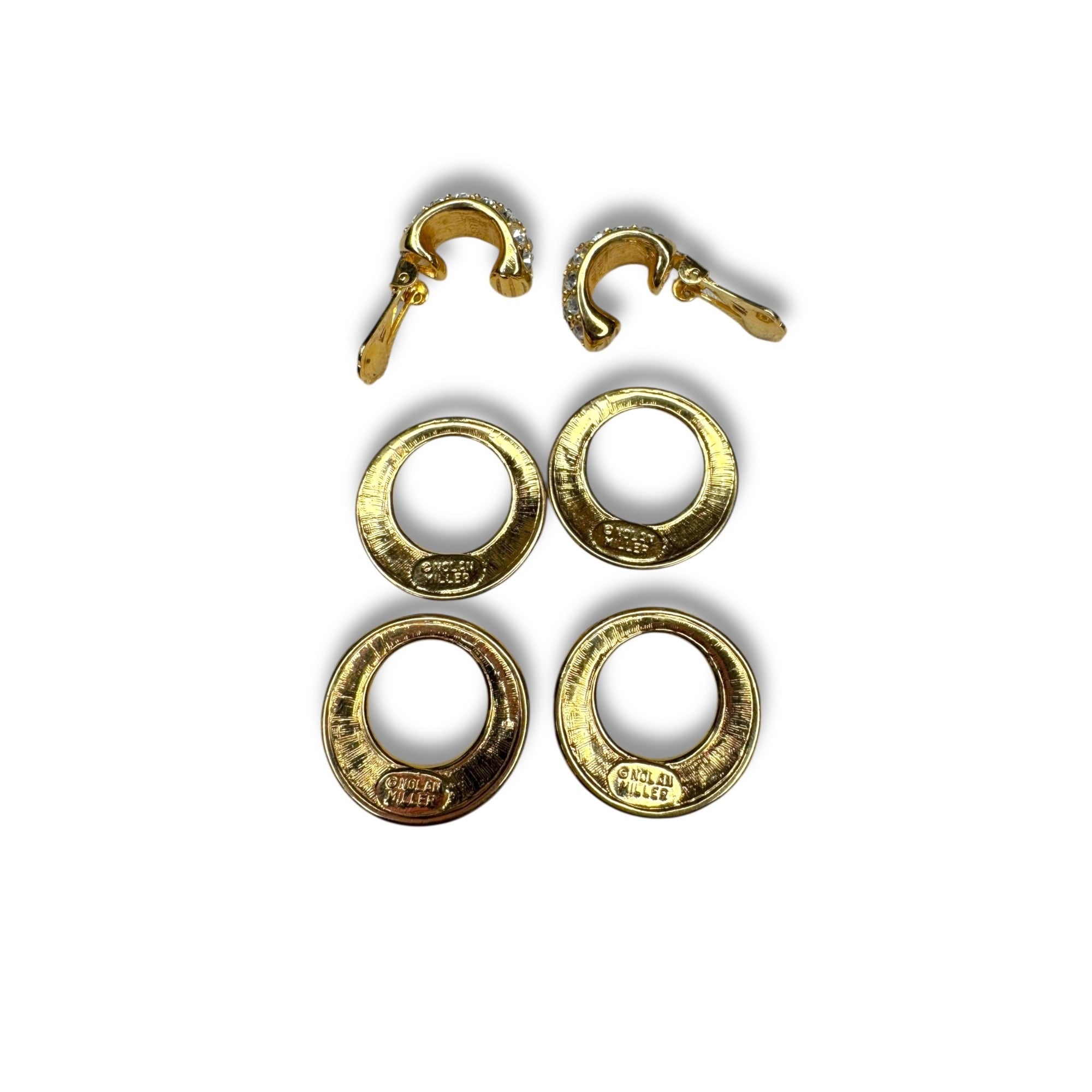 Nolan Miller Convertible Gold Tone Clip-On Earrings Set