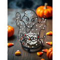 Halloween Ghost Wire Wrapped Beaded Tea Light Candle Holder