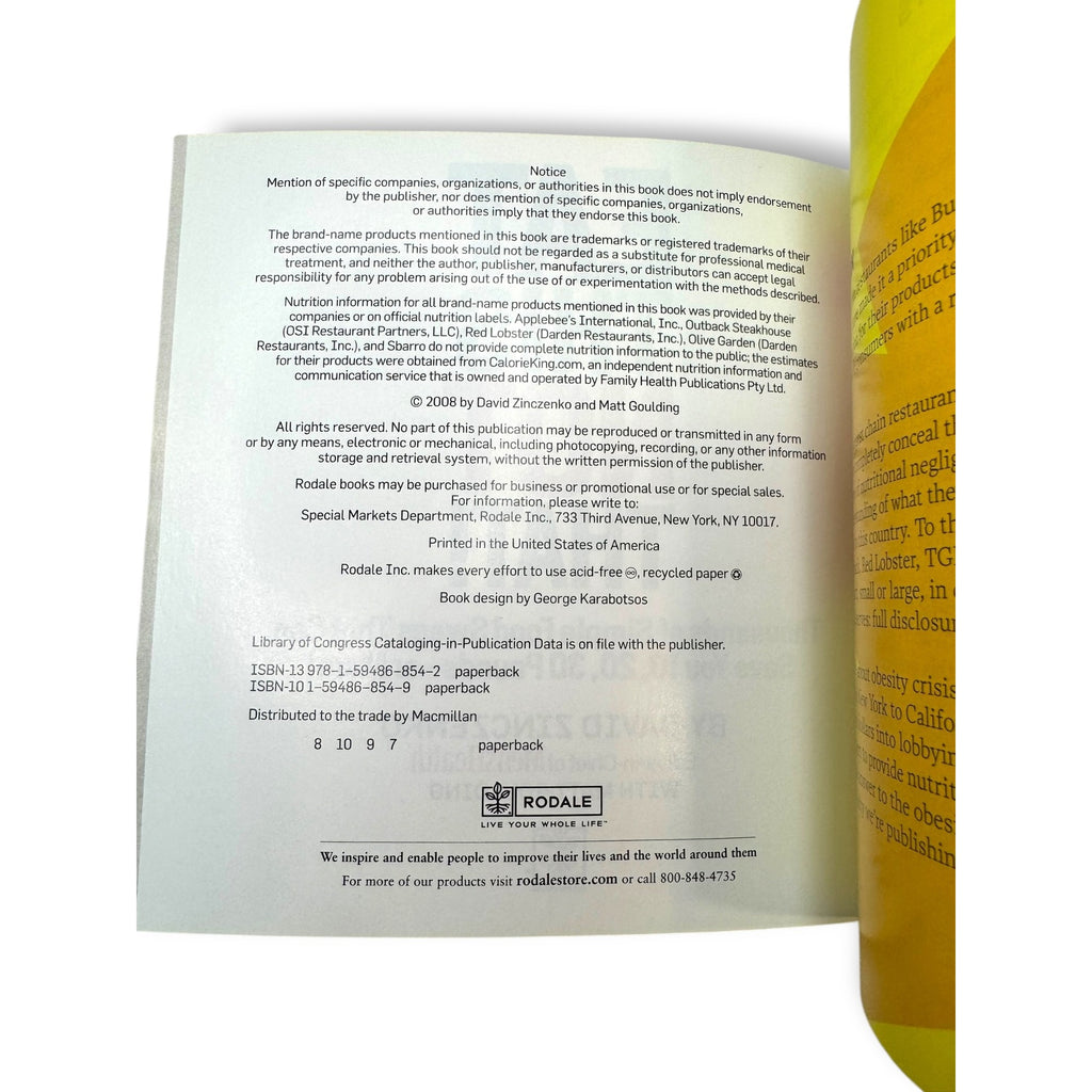 Eat This Not That! The No-Diet Weight Loss Solution By David Zinczenko Paperback 304 Pages