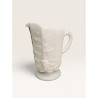 Westmoreland Milk Glass Paneled Grape Pitcher Creamer 4.5 Inch UV Glow