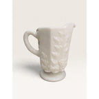 Westmoreland Milk Glass Paneled Grape Pitcher Creamer 4.5 Inch UV Glow
