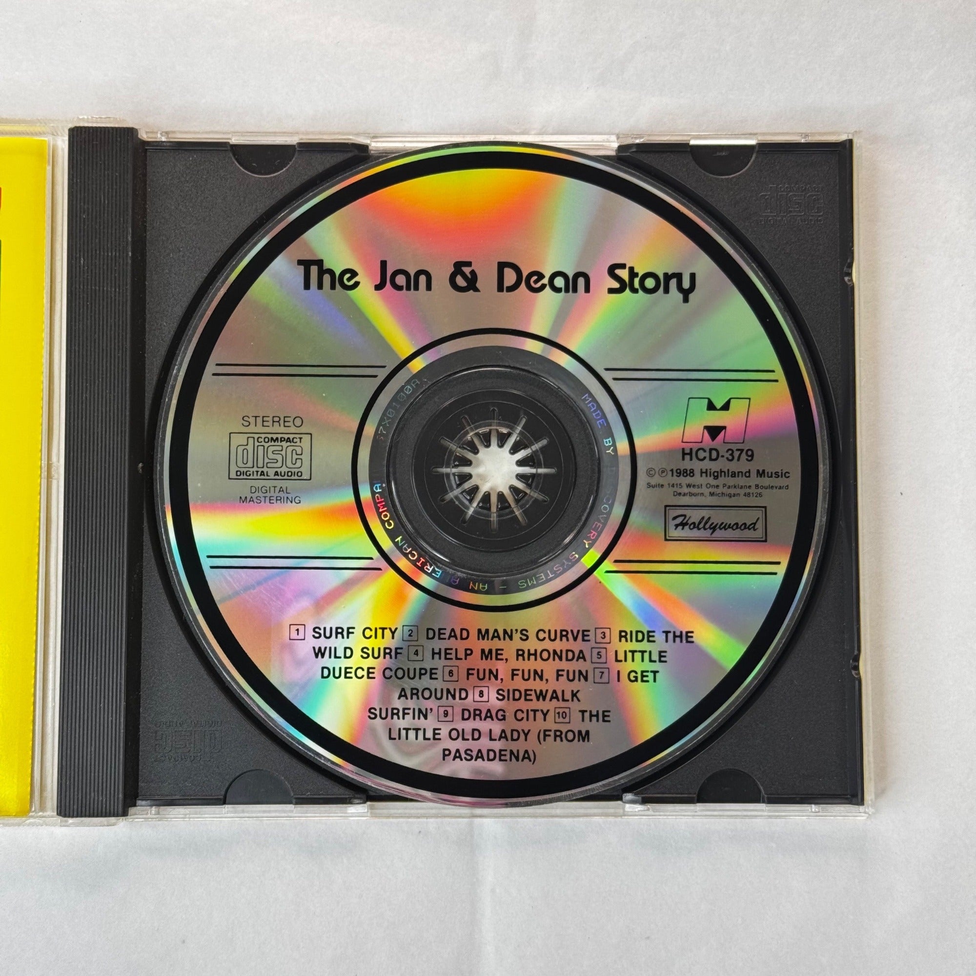 The Jan & Dean Story 1988 CD Hollywood Recordings Surf/Pop Classics Pre-Owned Good