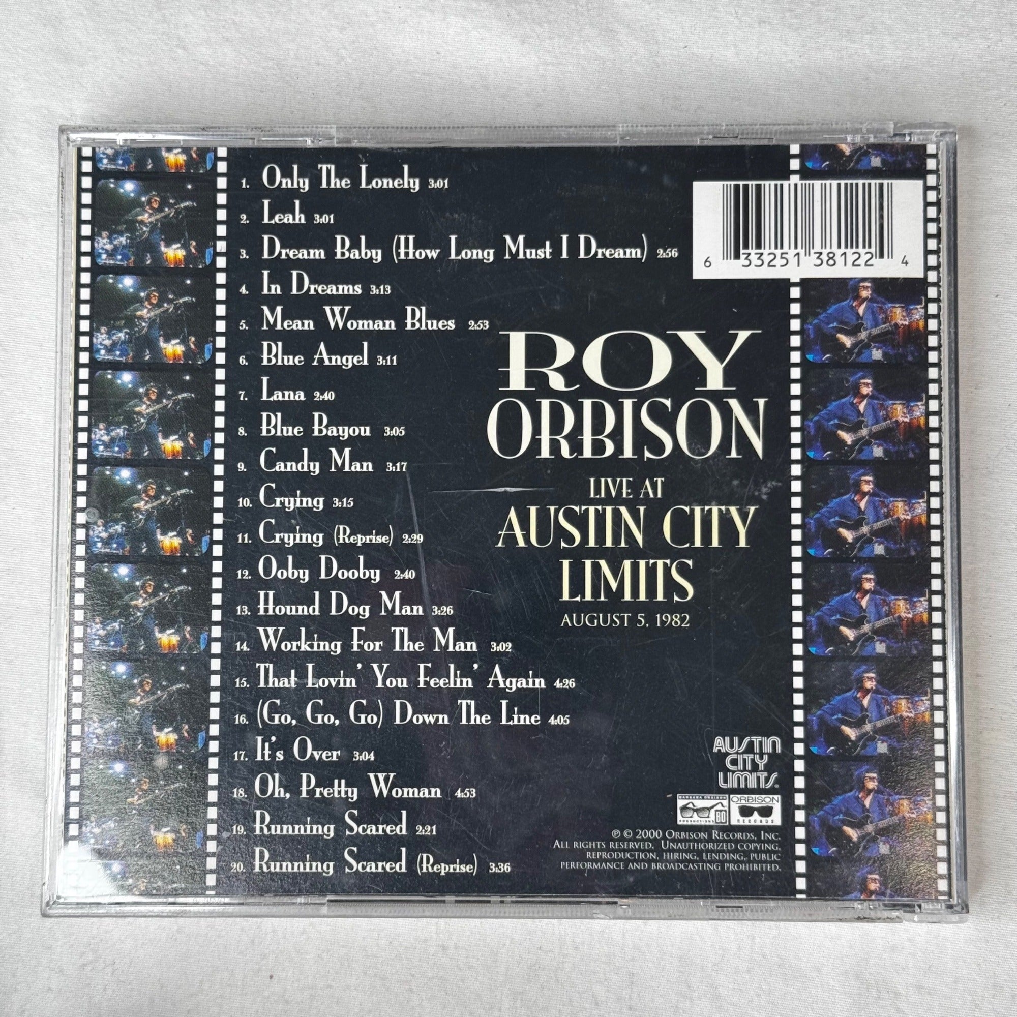Roy Orbison Live At Austin City Limits August 5 1982 CD 2000 Orbison Records