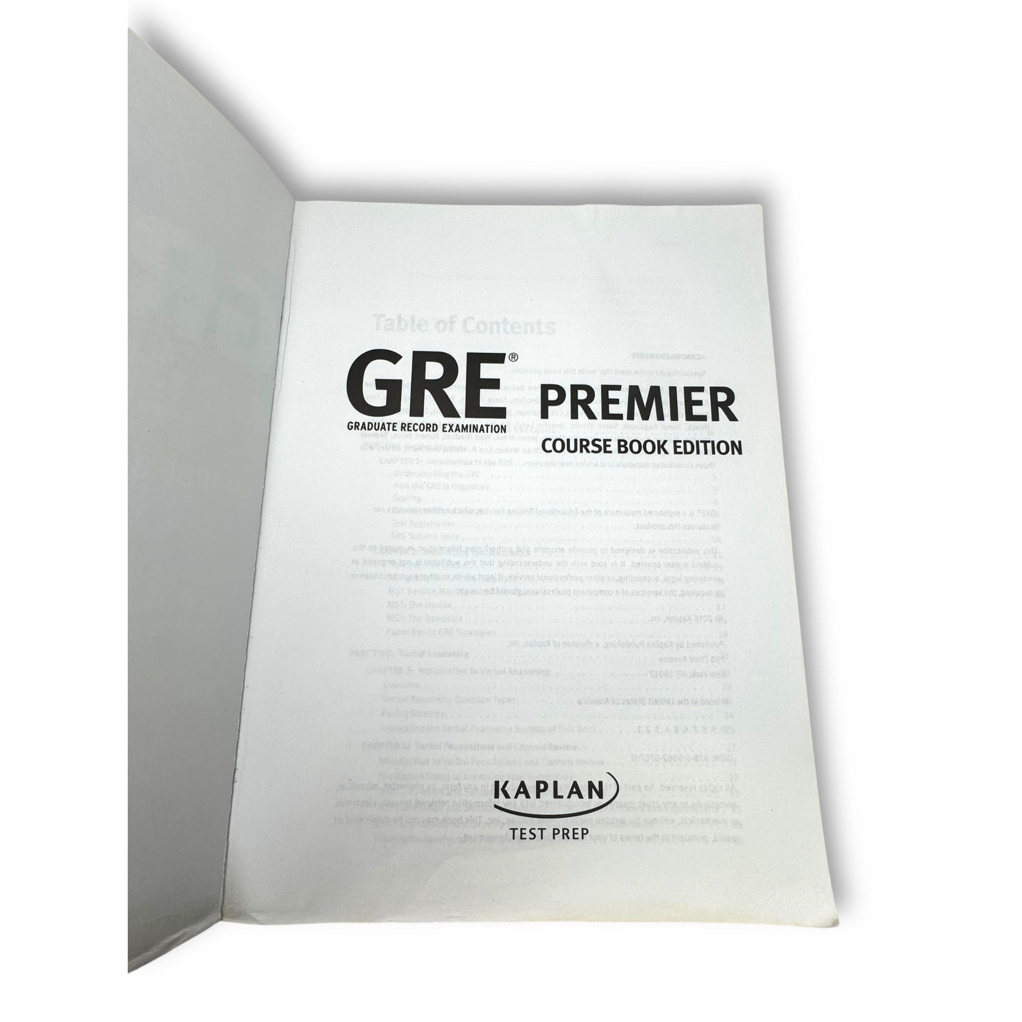 Kaplan GRE Premier Course Book Edition
