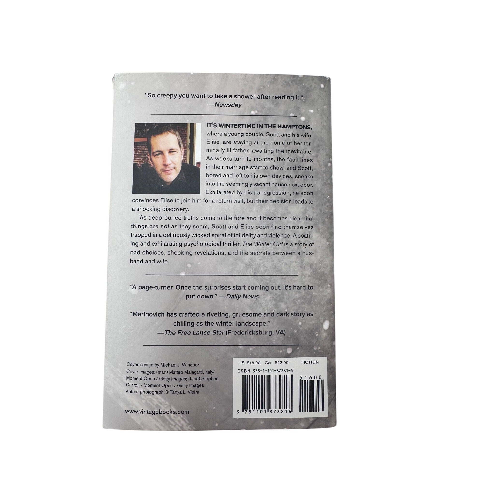 The Winter Girl Matt Marinovich Paperback Book 2016 Thriller