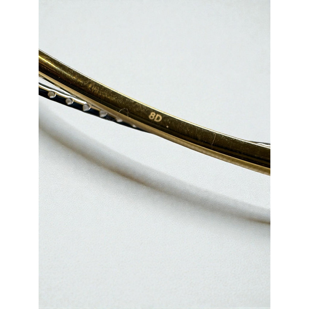 Swarovski Crystal Twist Bangle Bracelet Silver Gold Tone Pavé 2000s