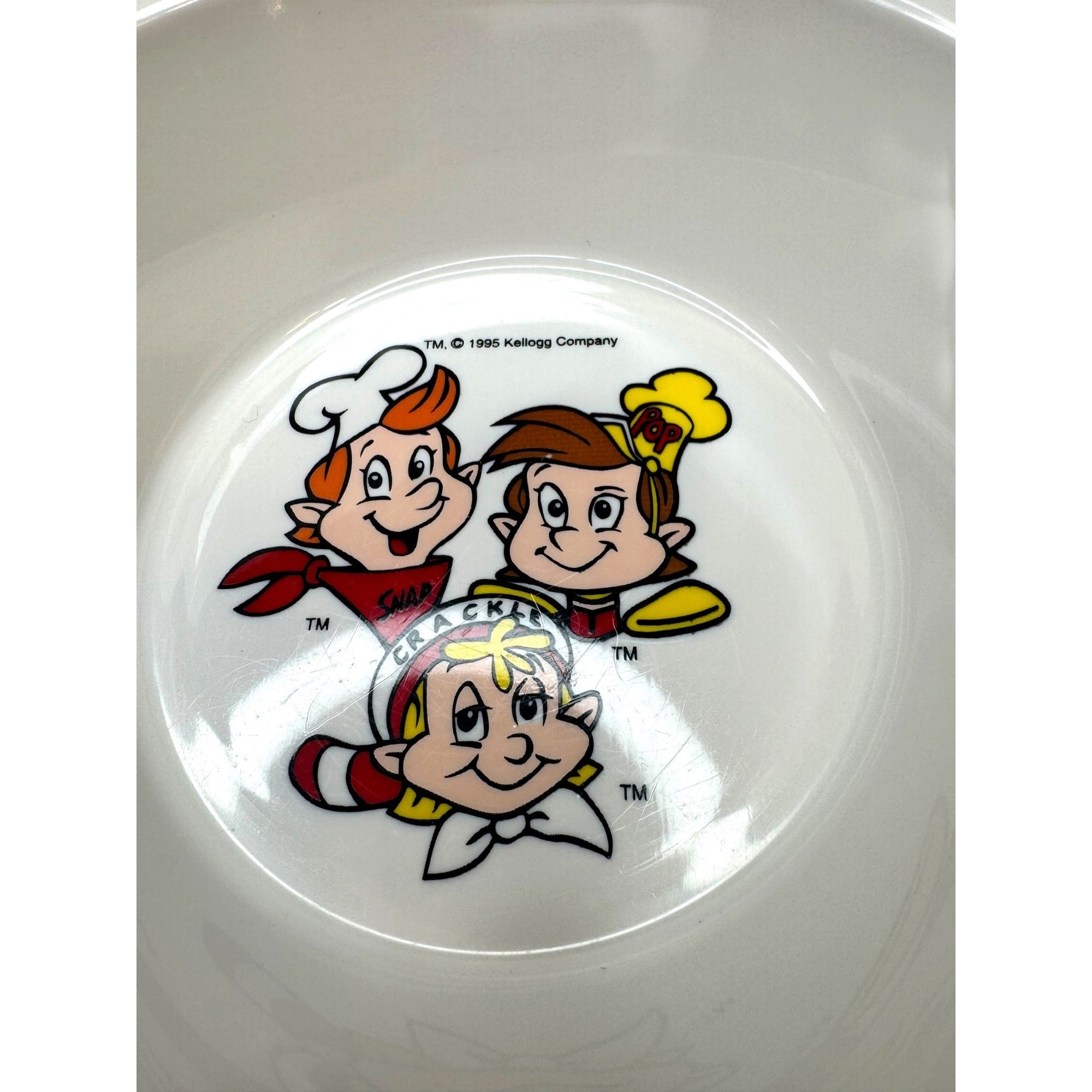 Kelloggs 1995 Collectible Cereal Bowl Snap Crackle Pop Characters Vintage