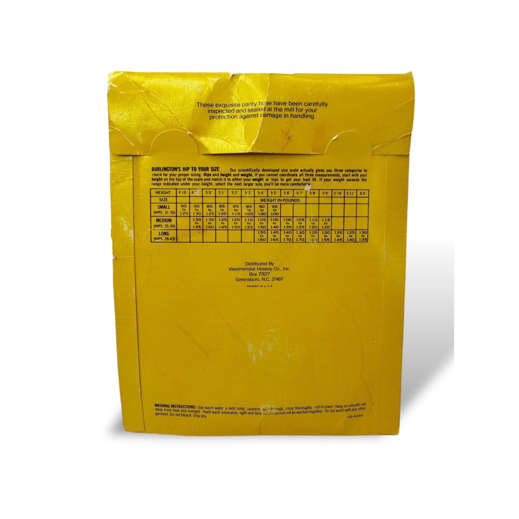 Vintage Burlington Sheer Pantyhose Off White Medium Discontinued USA Made