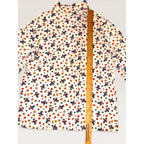 Basic Editions Kmart Womens M Turtleneck White Scarecrow Pumpkin Fall Halloween
