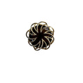 Marvella Topaz Brown Molded Glass Swirl Brooch 1.57” Vintage