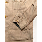 L.L. Bean Mens Large Original Field Coat Khaki Canvas Flannel Lined Vintage 90s