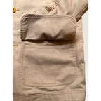 L.L. Bean Mens Large Original Field Coat Khaki Canvas Flannel Lined Vintage 90s