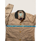 L.L. Bean Mens Large Original Field Coat Khaki Canvas Flannel Lined Vintage 90s