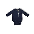 Baby Gap 12–18M Navy Long Sleeve Bodysuit Bear Pocket NWT Cotton