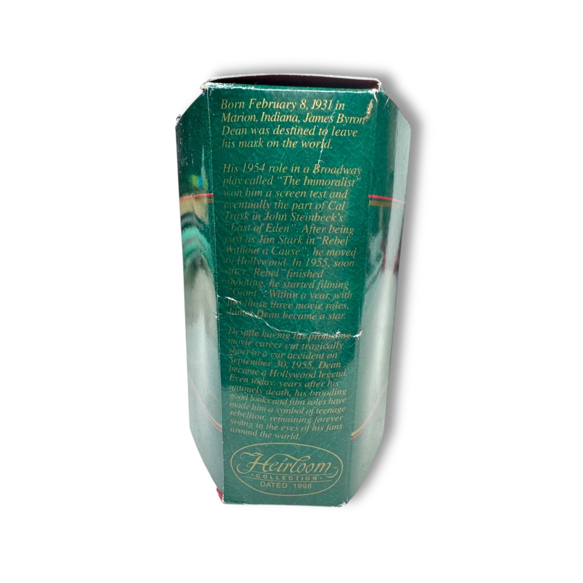 1998 Carlton Heirloom James Dean Ornament w/ Box – Hollywood Legend