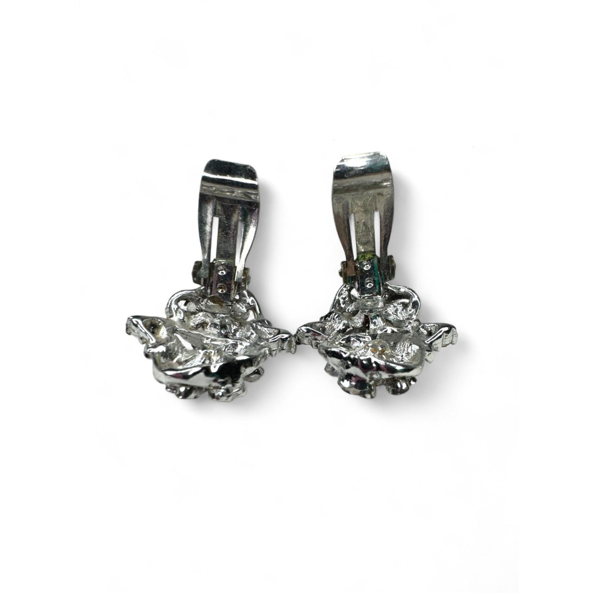 Judy Lee Vintage Floral Crystal Necklace Bracelet & Clip-On Earrings Set