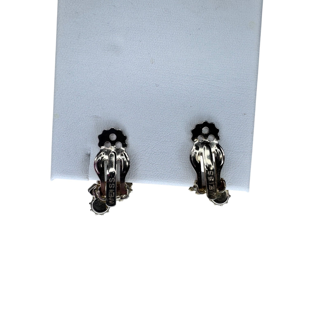 Weiss Climber Earrings Purple Green Yellow Pink Crystal Gold Vintage