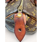 Louis Vuitton Monogram Canvas Speedy 30 Handbag Tote 1980s Vintage Authenticated