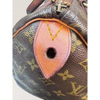 Louis Vuitton Monogram Canvas Speedy 30 Handbag Tote 1980s Vintage Authenticated