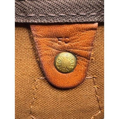 Louis Vuitton Monogram Canvas Speedy 30 Handbag Tote 1980s Vintage Authenticated
