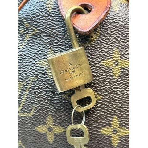 Louis Vuitton Monogram Canvas Speedy 30 Handbag Tote 1980s Vintage Authenticated