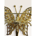 Monet Vintage 1970s Gold Tone Filigree Openwork Butterfly Brooch Pin 1.47"