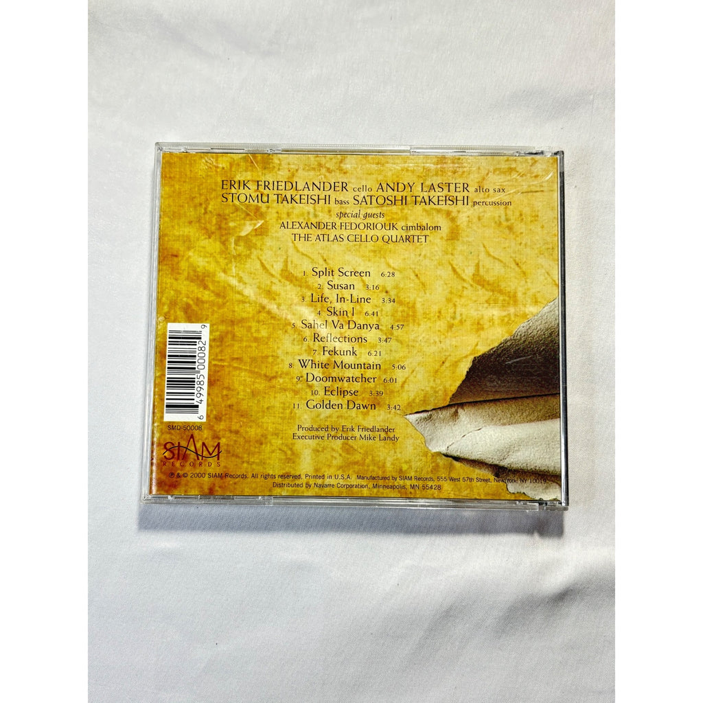 Erik Friedlander Skin CD 2000 Siam Records Avant-Garde Jazz Album 11 Tracks
