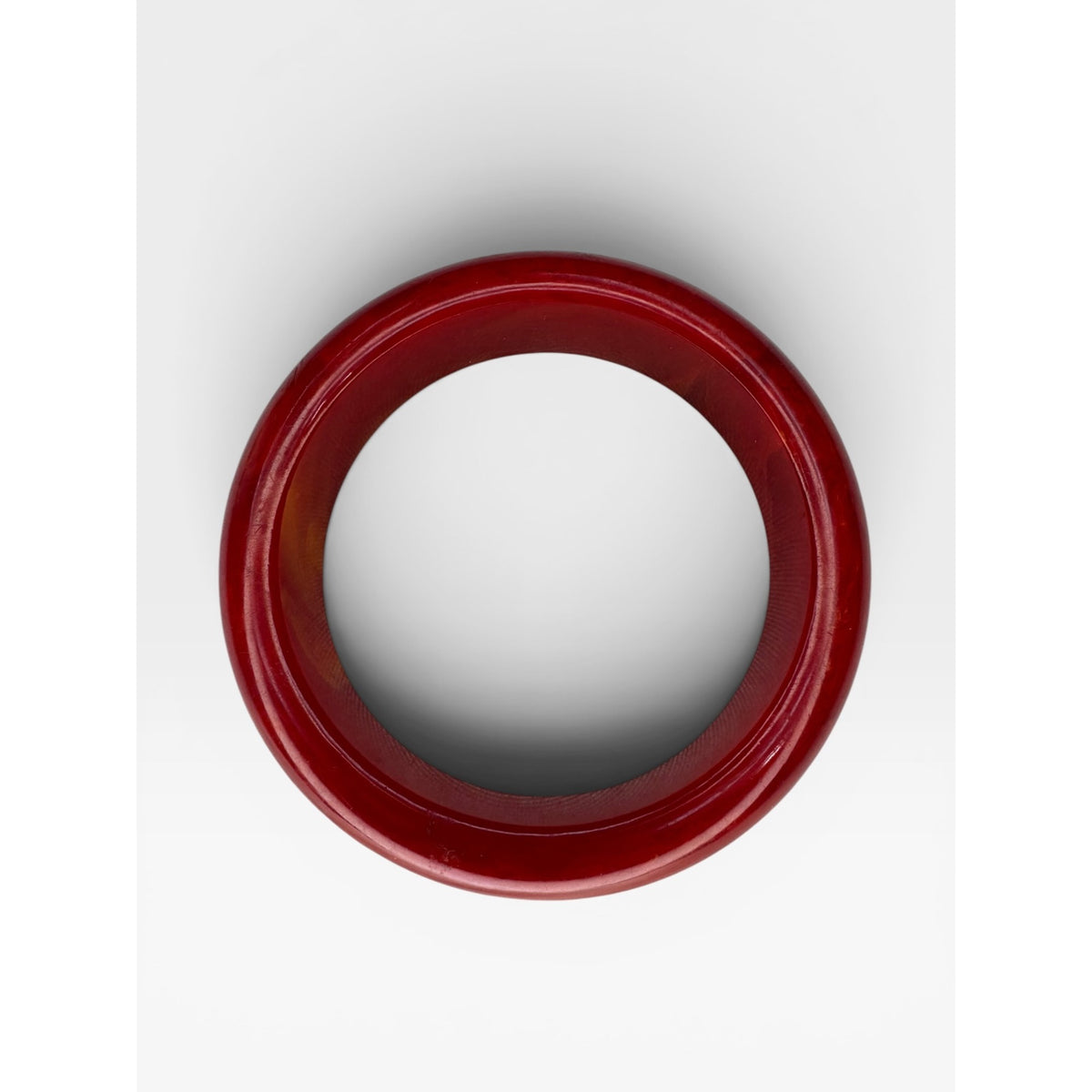 Red Bakelite Bangle Bracelet Marbled Cherry Juice Tested 8"