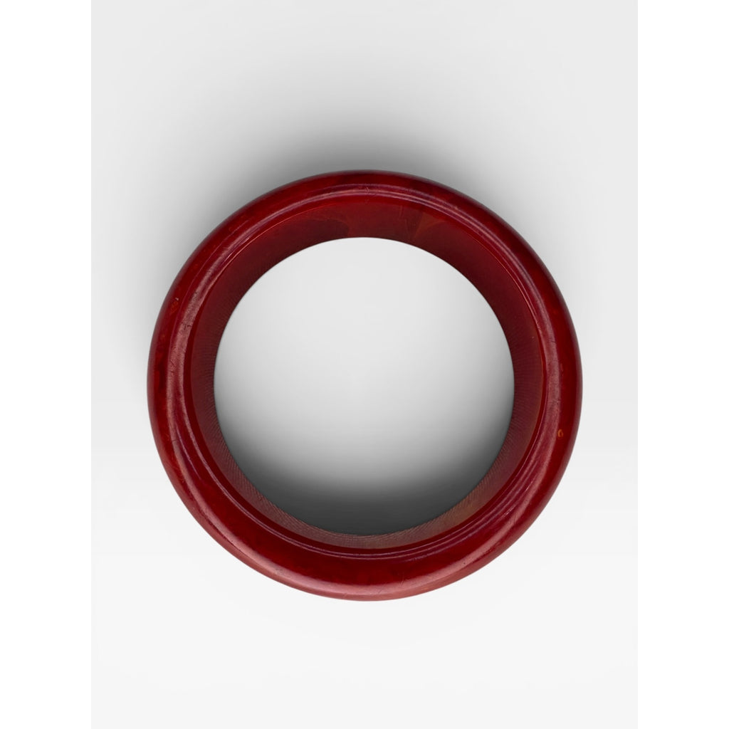 Red Bakelite Bangle Bracelet Marbled Cherry Juice Tested 8"