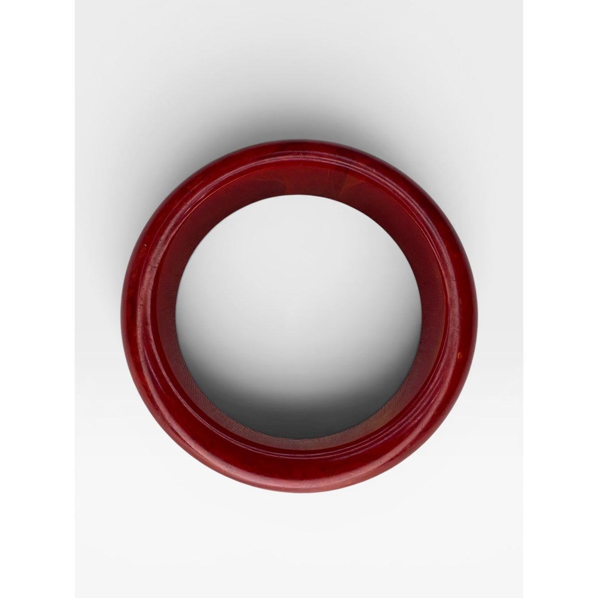 Red Bakelite Bangle Bracelet Marbled Cherry Juice Tested 8"