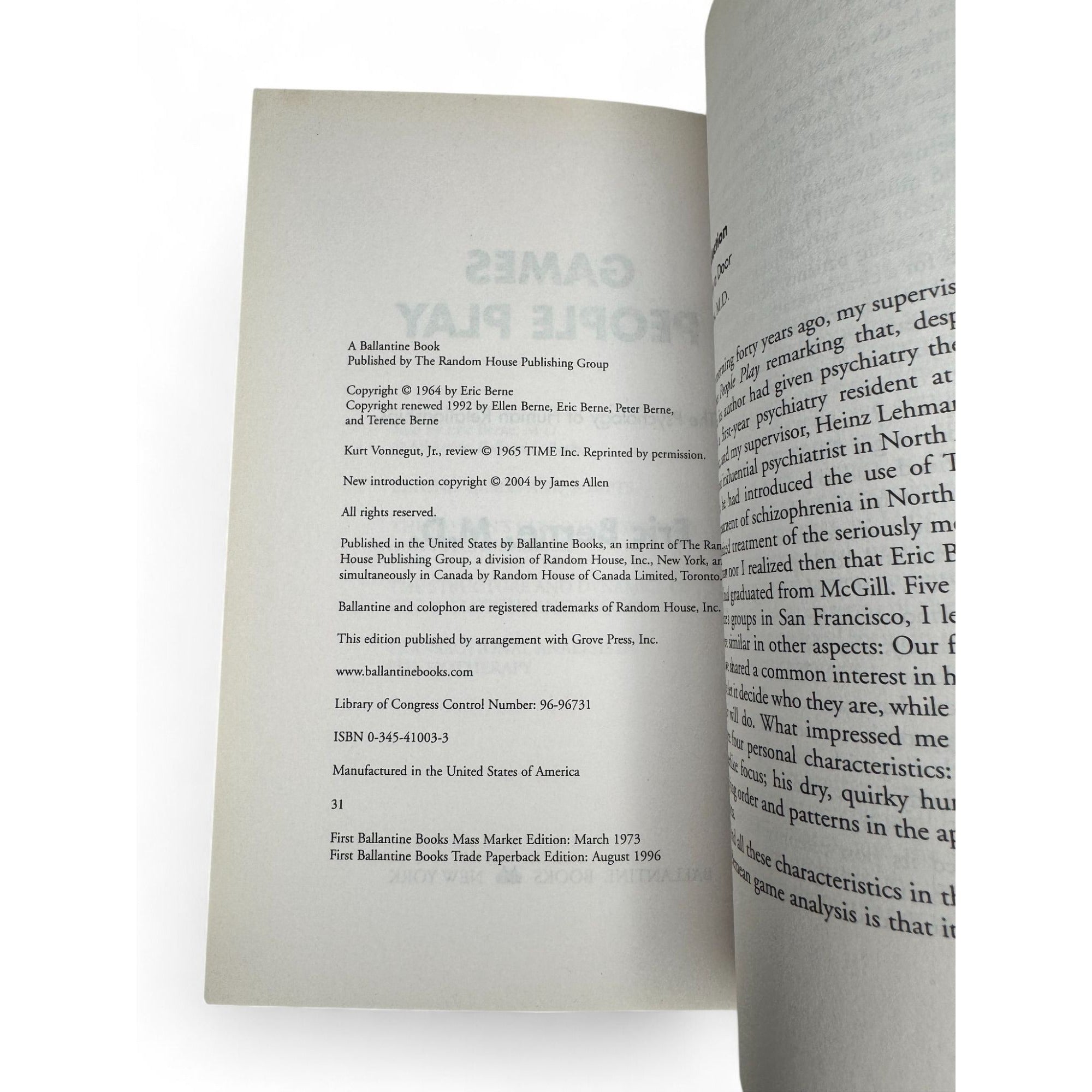 Games People Play: The Basic Handbook of Transactional Analysis by Eric Berne MD