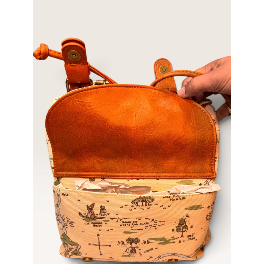 Loungefly Disney Winnie Pooh Hundred Acre Wood Map Buckle Mini Backpack New