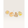 Lillian Vernon Gold Tone Metal Christmas Ornaments Set of 4 80s