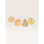 Lillian Vernon Gold Tone Metal Christmas Ornaments Set of 4 80s