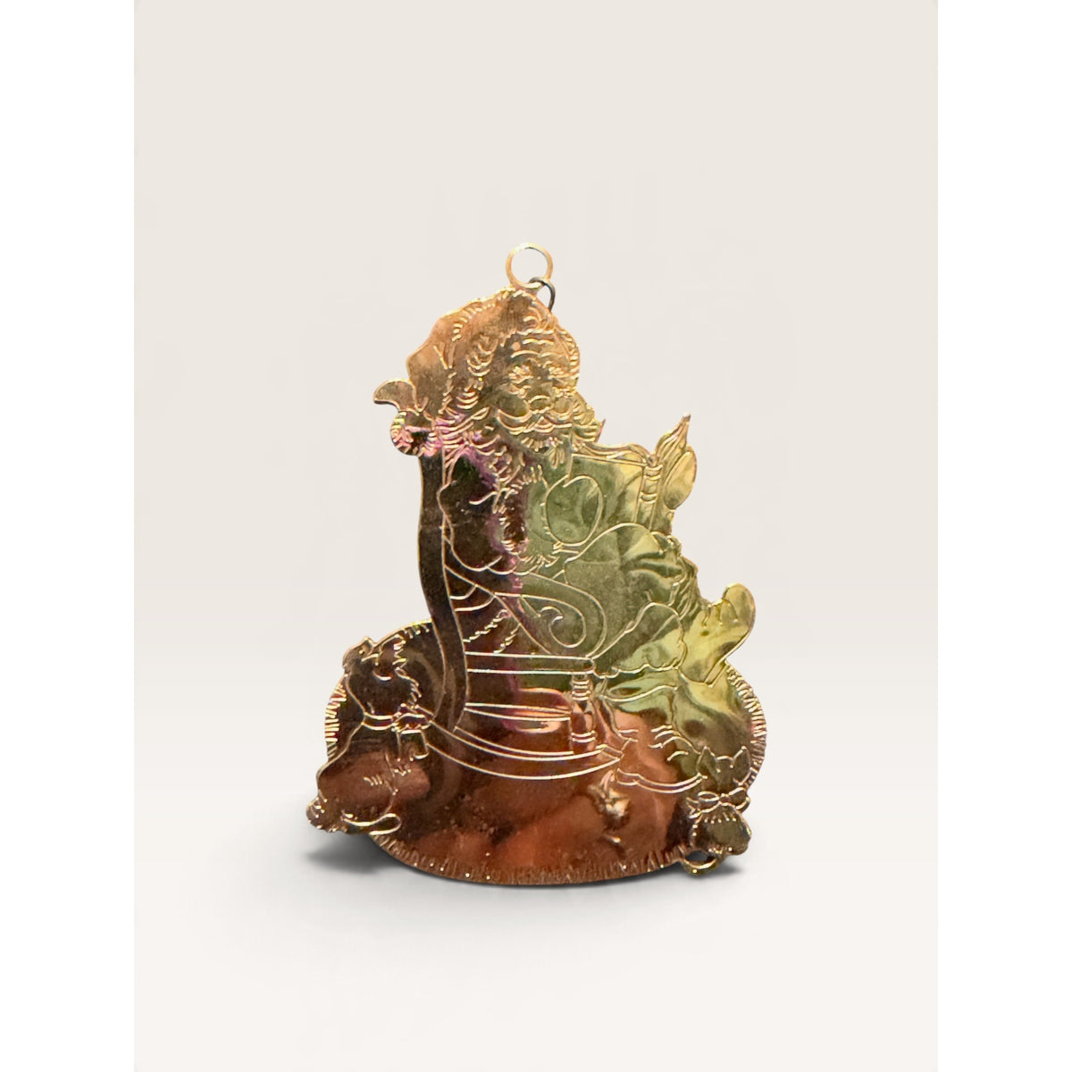 Lillian Vernon Gold Tone Metal Christmas Ornaments Set of 4 80s