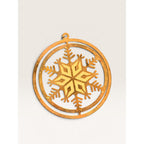 Lillian Vernon Gold Tone Metal Christmas Ornaments Set of 4 80s