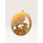 Lillian Vernon Gold Tone Metal Christmas Ornaments Set of 4 80s