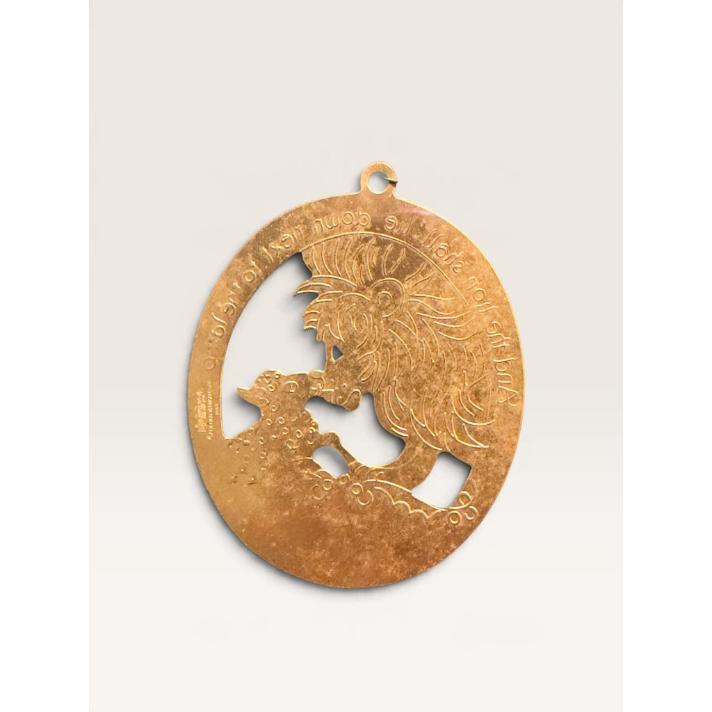 Lillian Vernon Gold Tone Metal Christmas Ornaments Set of 4 80s