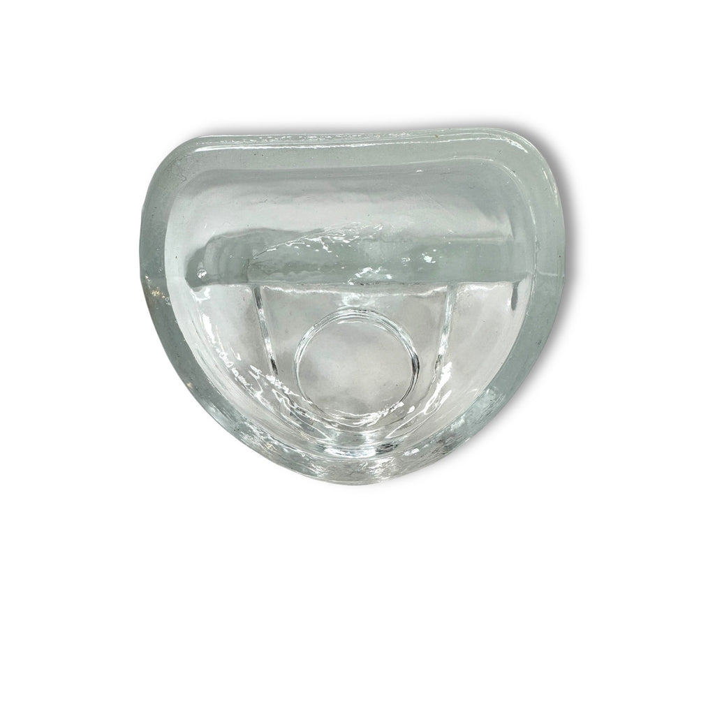 Celebrate The Season Frosted Glass Christmas House Tealight Candle Holder 90s