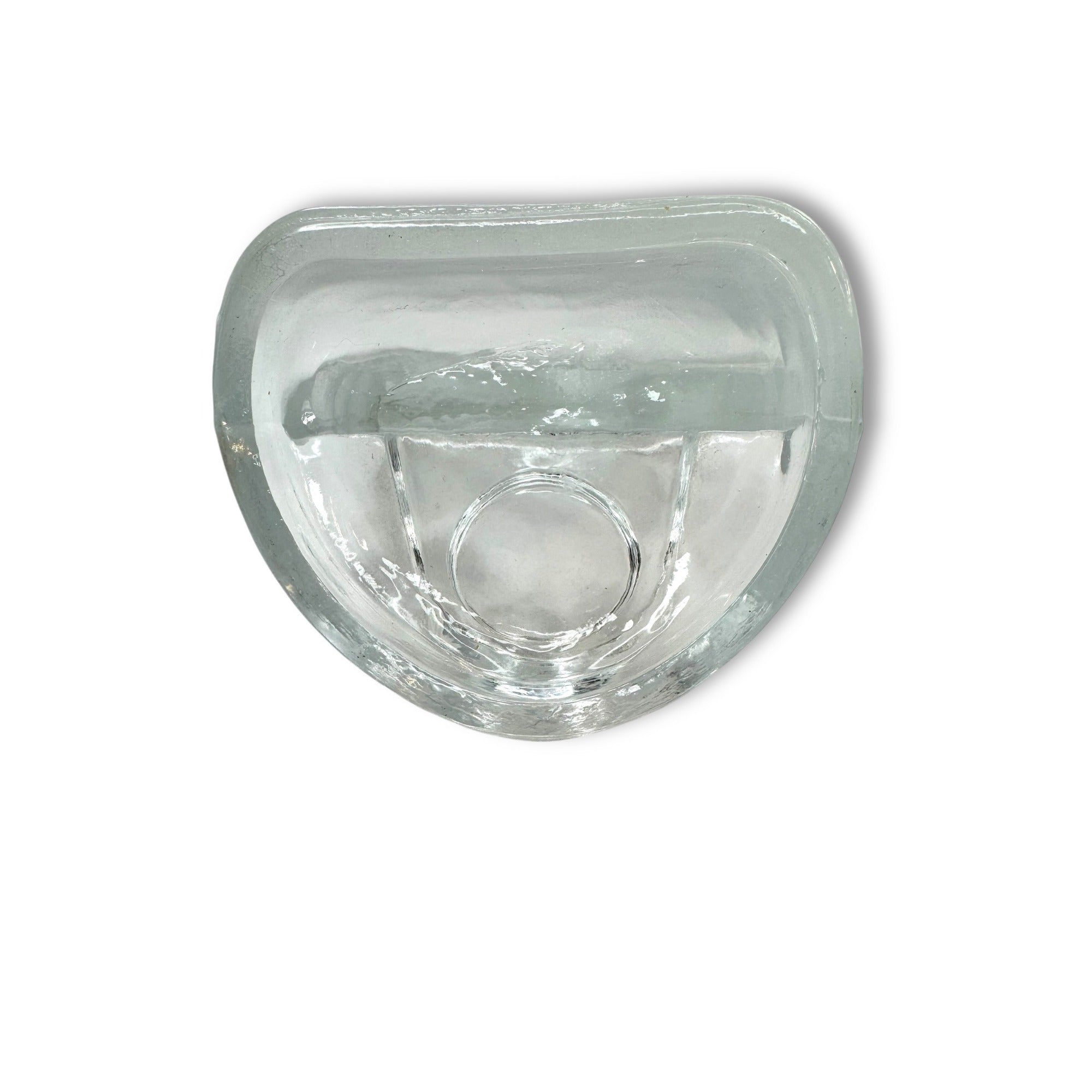Celebrate The Season Frosted Glass Christmas House Tealight Candle Holder 90s