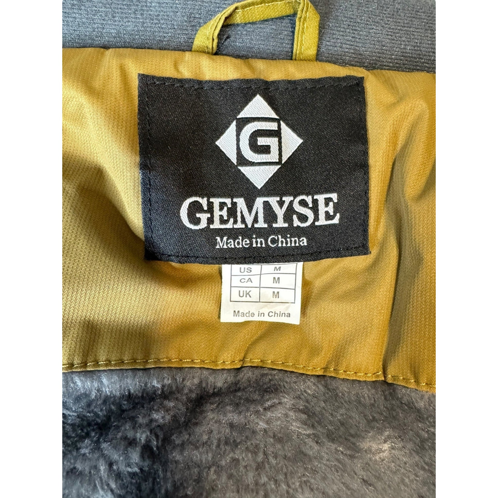 GEMYSE Men’s Waterproof Insulated Winter Ski Jacket Size M Olive‑Brown