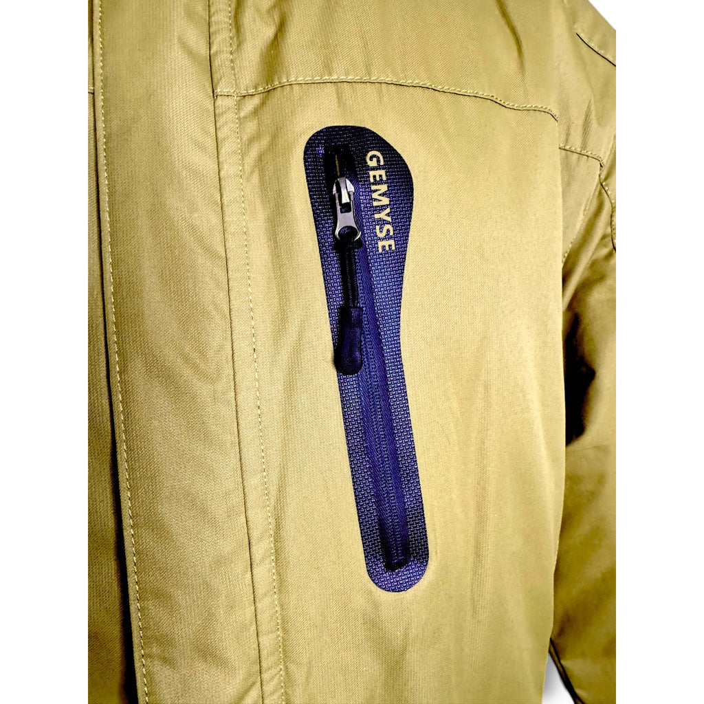 GEMYSE Men’s Waterproof Insulated Winter Ski Jacket Size M Olive‑Brown