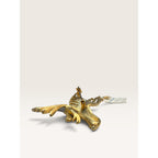 Schrager Vintage 1960s Gold Tone Soaring Eagle Rhinestone Brooch With Tag 2.45"