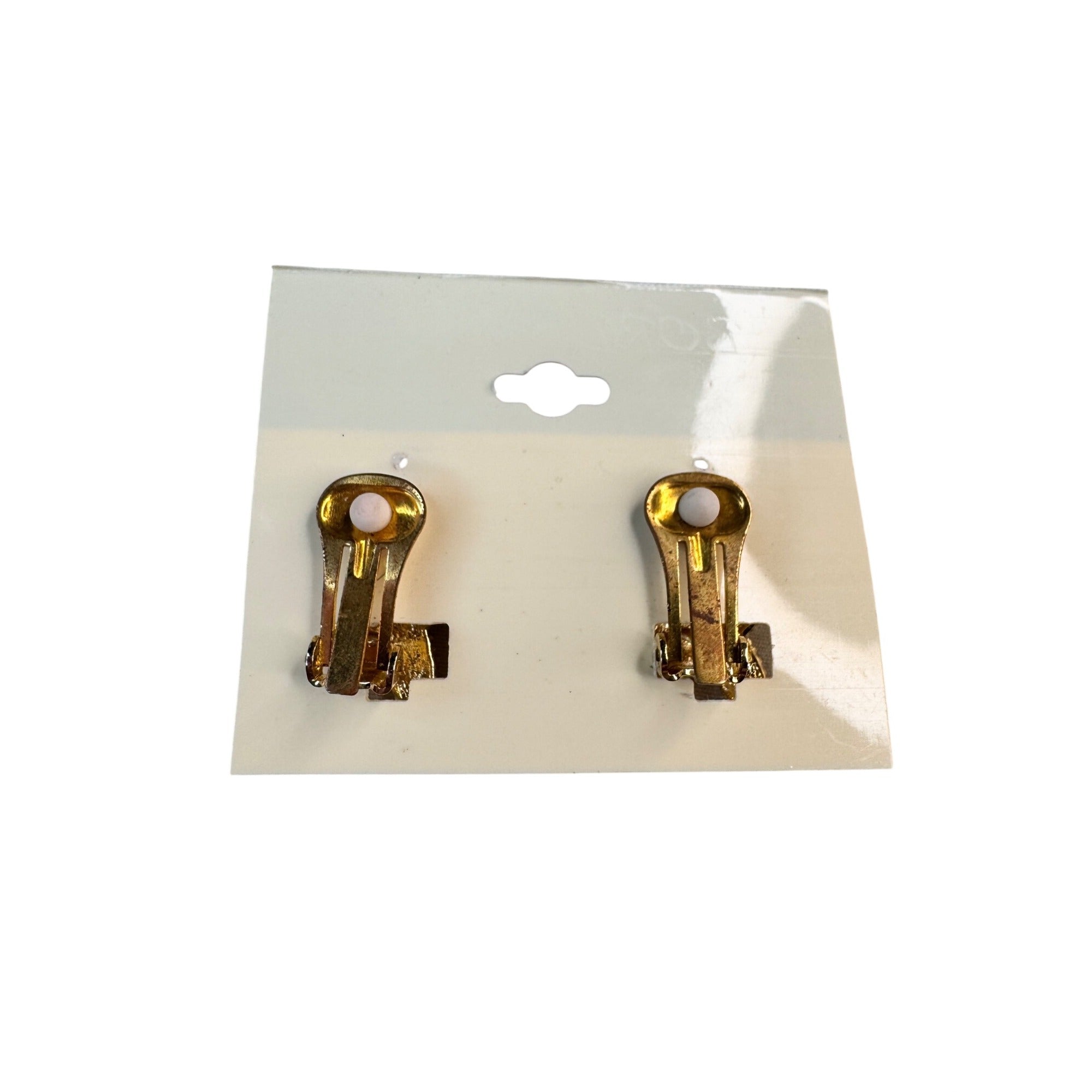 Vintage Bordeaux Starfish Clip Earrings Two Tone Original Card