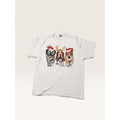 Hanes Men's L Shirt White Dogs Santa Hats Graphic Single Stitch 1995 VIntage