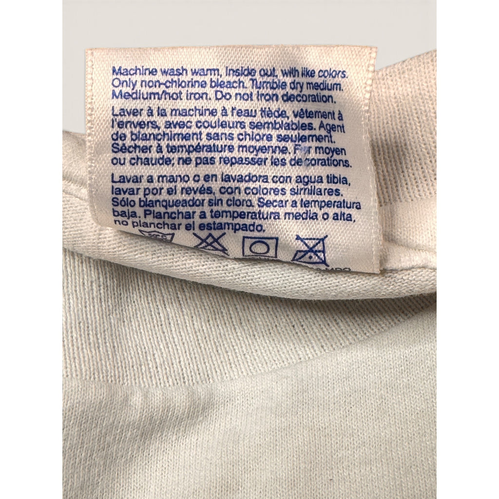 Hanes Men's L Shirt White Dogs Santa Hats Graphic Single Stitch 1995 VIntage